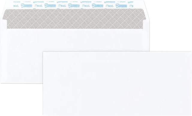 Alt view image 4 of 5 - Mead #10 Security Business Envelopes, Letter Size 4-1/8" x 9-1/2", Peel and Seal, Privacy Lined, No-Window, Self-Adhesive, 45 Count (75026)