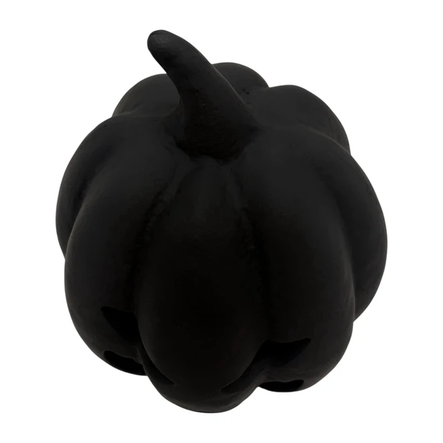 Alt view image 5 of 6 - Way To Celebrate Paper Mache Jack-o'-Lantern Decoration, Black, 8.3", Halloween