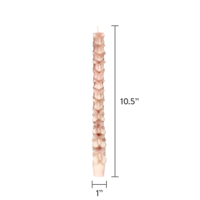 Alt view image 3 of 5 - Bleeding Spine Taper Candles, 2 Pieces, 10", Halloween, Way to Celebrate