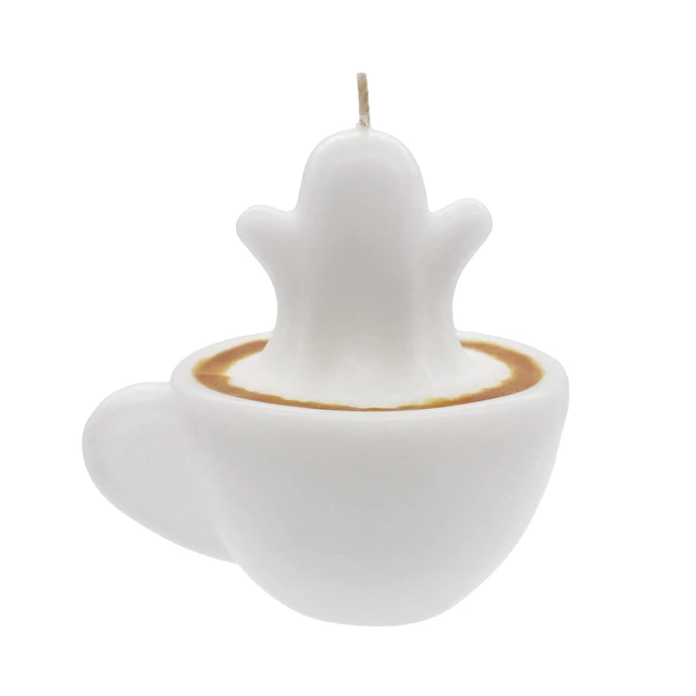 Alt view image 7 of 7 - Ghost in Coffee Cup Candle, White, Halloween by Way To Celebrate