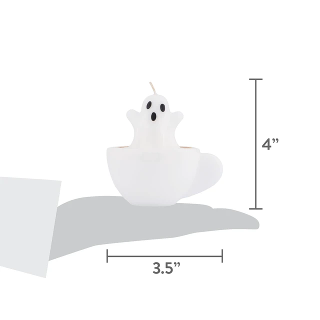 Alt view image 2 of 7 - Ghost in Coffee Cup Candle, White, Halloween by Way To Celebrate