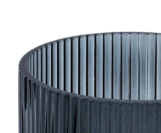 Alt view image 4 of 6 - Better Homes & Gardens Smoke Glass Ribbed Hurricane Candleholder, Medium