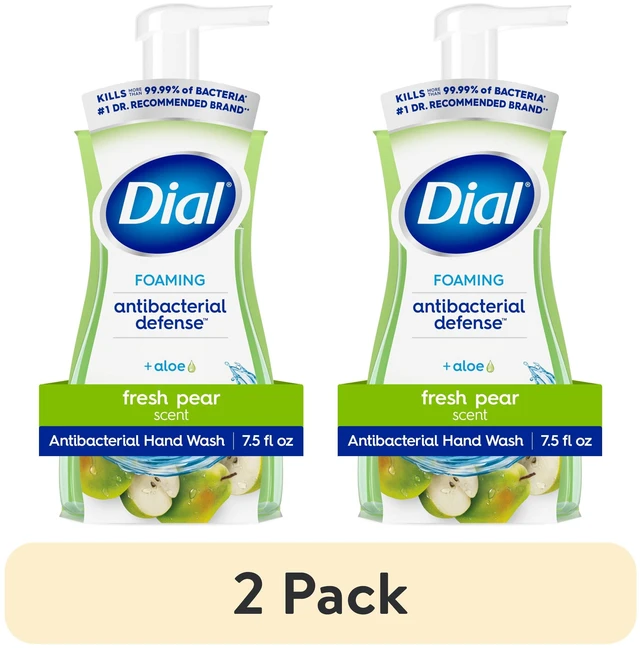 Main image of Dial Antibacterial Defense Fresh Pear Scent Foaming Hand Soap, 7.5fl oz (2 Pack)