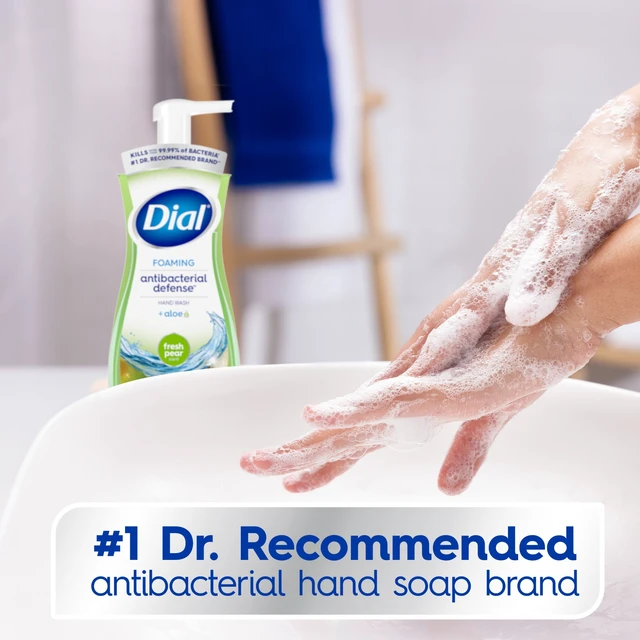 Alt view image 5 of 6 - Dial Antibacterial Defense Fresh Pear Scent Foaming Hand Soap, 7.5fl oz (2 Pack)