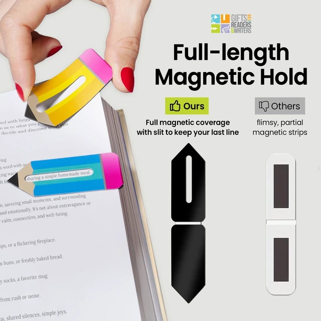 Alt view image 4 of 6 - Thinking Gifts Linemarker Magnetic Book Holder & Page Marker Set of 2