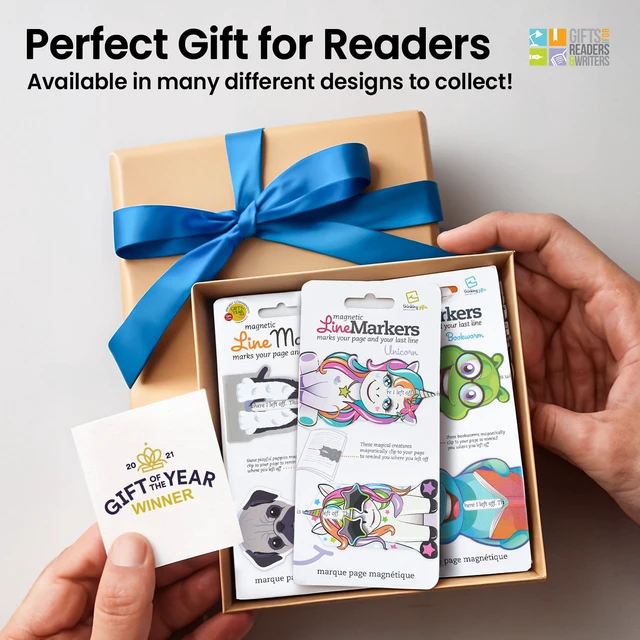 Alt view image 2 of 6 - Thinking Gifts Linemarker Magnetic Book Holder & Page Marker Set of 2