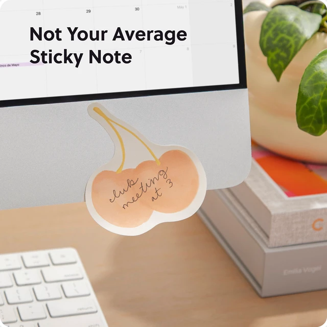 Alt view image 4 of 6 - U Brands Sticky Notes 3 x 3 in 100 Sheets Multicolor Cherry