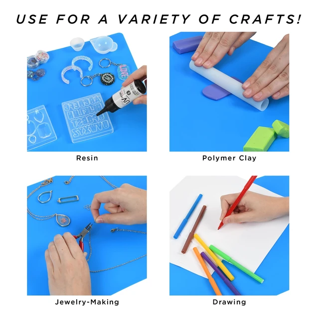 Alt view image 3 of 6 - Blue Moon Beads XL Silicone Mat Set of 2 for Resin Jewelry, Arts and Crafts