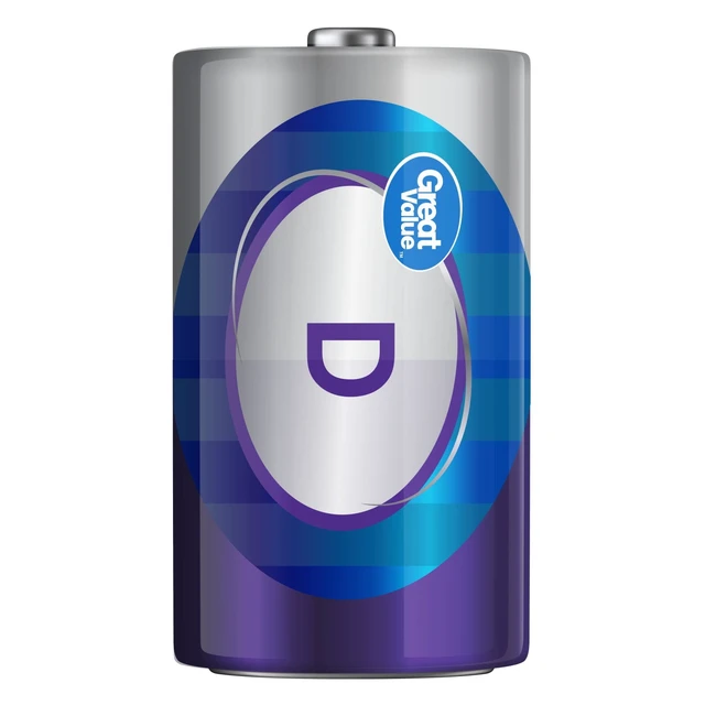 Alt view image 3 of 5 - Great Value Alkaline D Batteries, 4 Count (Plastic Free Packaging)