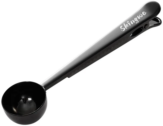 Main image of 20ml Coffee Scoop with Bag Clip, Multi-Function Milk Powder Measuring Spoon (Black)