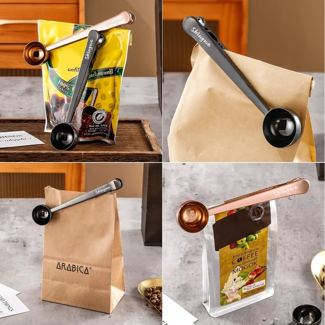 Alt view image 6 of 7 - 20ml Coffee Scoop with Bag Clip, Multi-Function Milk Powder Measuring Spoon (Black)