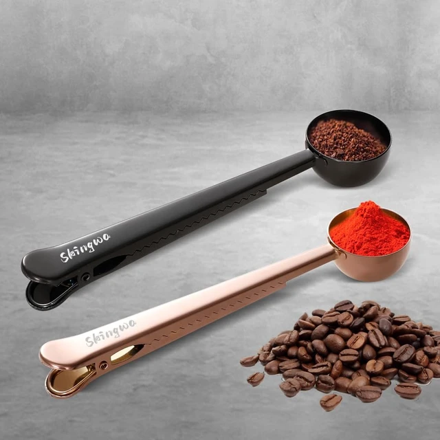 Alt view image 7 of 7 - 20ml Coffee Scoop with Bag Clip, Multi-Function Milk Powder Measuring Spoon (Black)