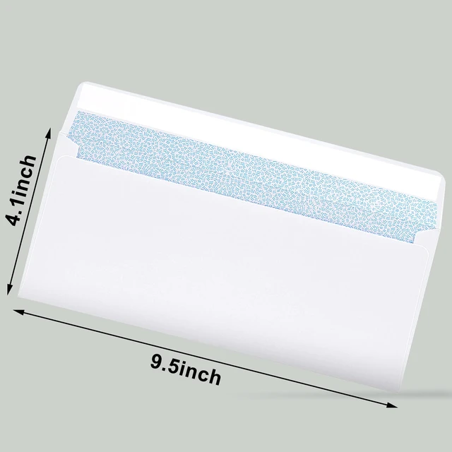 Alt view image 6 of 7 - Joyberg 72 Pack #10 Security Self Seal Envelopes, Peel and Seal, 4-1/8 x 9-1/2 Inches, White, 26LB