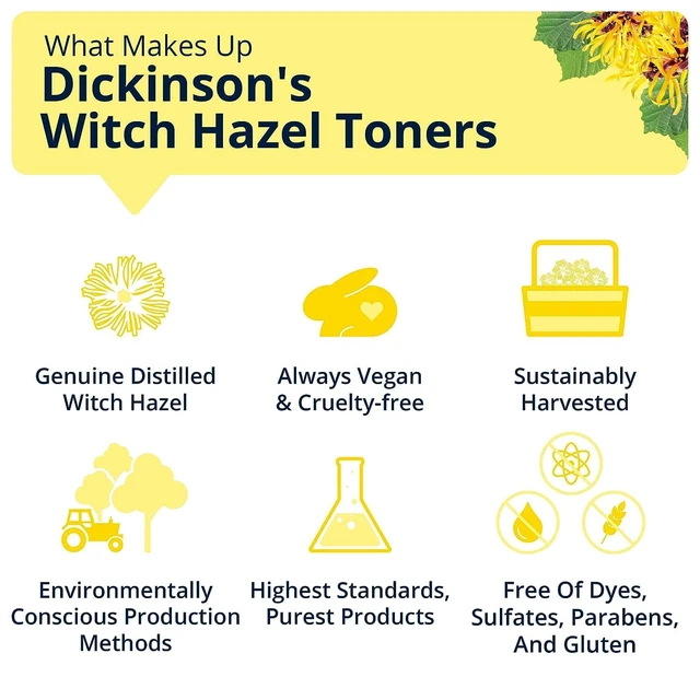 Alt view image 6 of 6 - Dickinson's Witch Hazel Hydrating Toner with Rosewater, 16 fl oz
