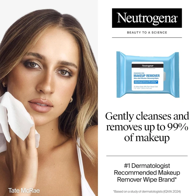 Alt view image 5 of 6 - Neutrogena Makeup Remover Wipes, Fragrance-Free, 25Ct