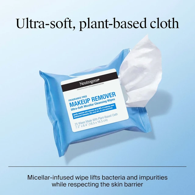 Alt view image 6 of 6 - Neutrogena Makeup Remover Wipes, Fragrance-Free, 25Ct