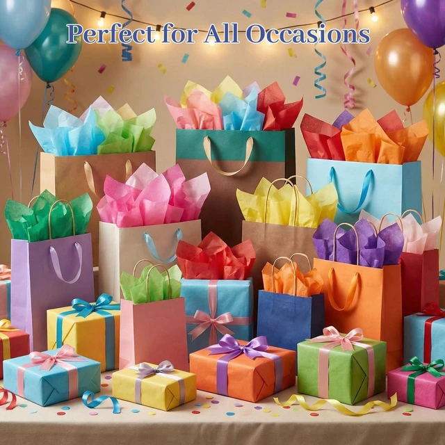 Alt view image 4 of 6 - Shindel Tissue Paper 120 Sheets 20 x 14 Inch 20 Colors for Gift Bags