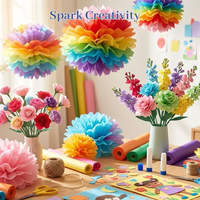 Alt view image 3 of 6 - Shindel Tissue Paper 120 Sheets 20 x 14 Inch 20 Colors for Gift Bags