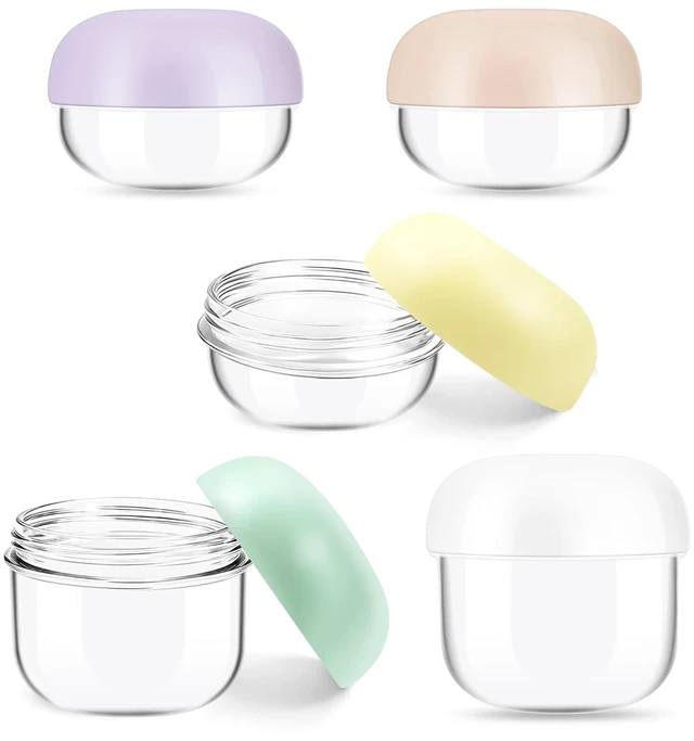 Main image of MUIIGOOD 5Pcs 20ml 10ml Small Leak Proof Mini Travel Jars with Lids and Labels