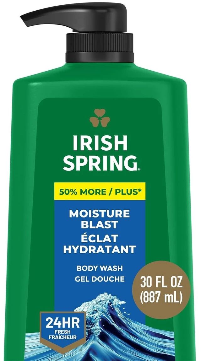 Main image of Irish Spring Moisturizing Body Wash for Men, Moisture Blast Scent, 887mL