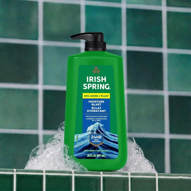 Alt view image 6 of 6 - Irish Spring Moisturizing Body Wash for Men, Moisture Blast Scent, 887mL