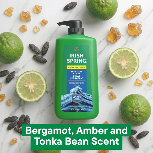 Alt view image 4 of 6 - Irish Spring Moisturizing Body Wash for Men, Moisture Blast Scent, 887mL