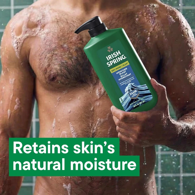 Alt view image 2 of 6 - Irish Spring Moisturizing Body Wash for Men, Moisture Blast Scent, 887mL