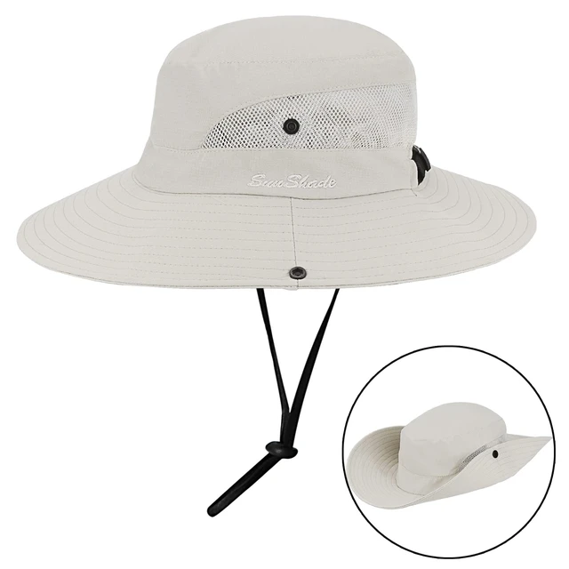 Alt view image 7 of 7 - Women'S UV Protection Wide Brim Foldable Sun Hat with Ponytail Hole