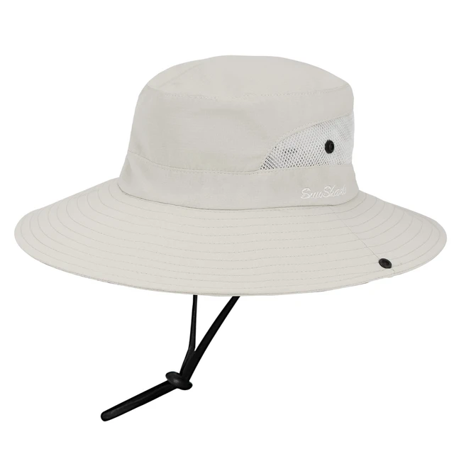 Alt view image 4 of 7 - Women'S UV Protection Wide Brim Foldable Sun Hat with Ponytail Hole