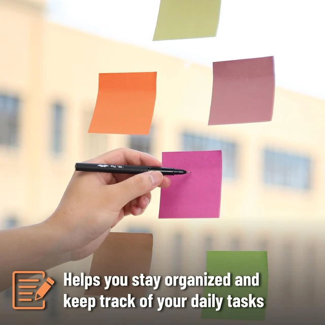 Alt view image 5 of 7 - Mr. Pen Sticky Notes, 3"x3", 12 Pads, 600 Sheets, Assorted Colors