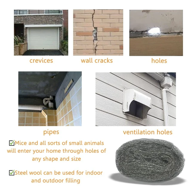 Alt view image 4 of 6 - Alabrocon Steel Wool Mice Control, 2 Pack, 3" x 10 ft