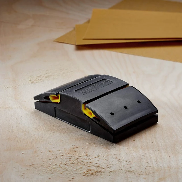 Alt view image 2 of 4 - Amazon Basics 5.1" Rubber Sanding Block for Wet or Dry Sanding, Black/Yellow