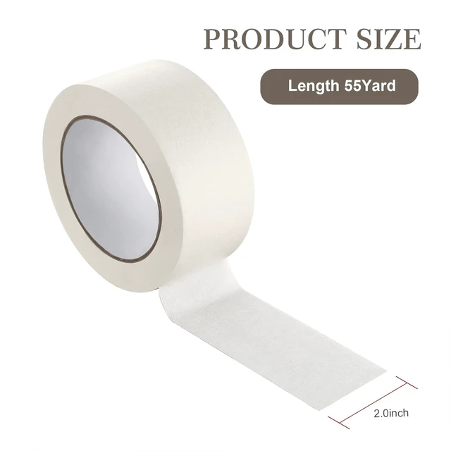 Alt view image 5 of 5 - Wide Masking Tape, 2Inch x 55Yard, Beige White