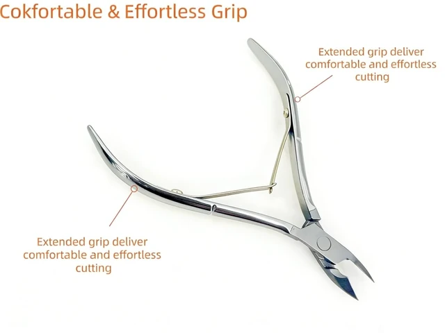 Alt view image 5 of 6 - Olgamo Professional Stainless Steel Cuticle Nippers, Trimmer and Cutter for Fingernails and Toenails, Gold, 2 Pack (Silver)