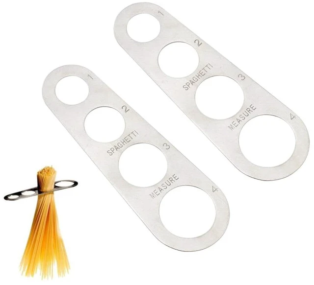 Main image of Stainless Steel Spaghetti Measure Tool, 4 Serving Portion Control Pasta Gadgets, 2 Pack