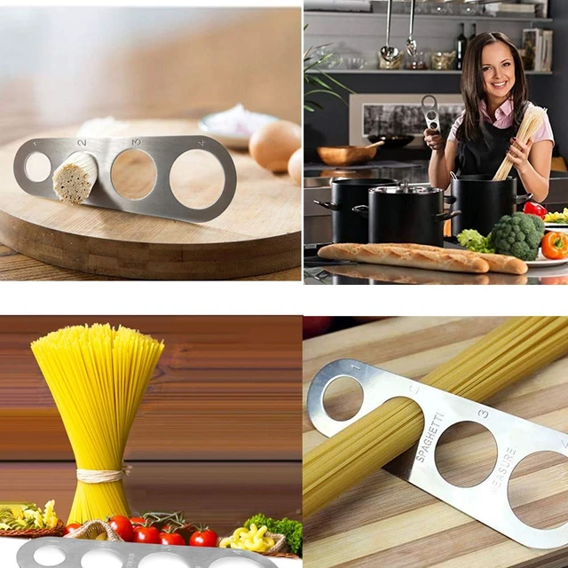 Alt view image 3 of 7 - Stainless Steel Spaghetti Measure Tool, 4 Serving Portion Control Pasta Gadgets, 2 Pack