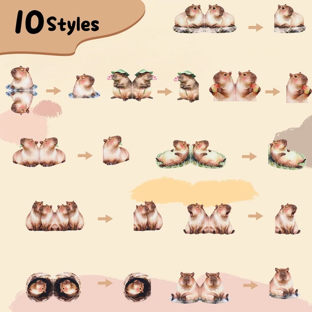 Alt view image 7 of 7 - 10Pcs Magnetic Bookmarks, Cute Hydrochoerus hydrochaeris Clips for Reading