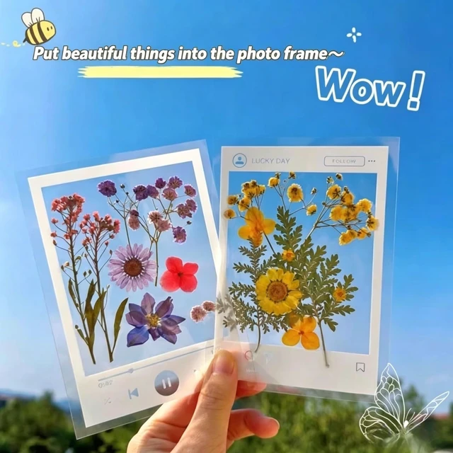 Alt view image 6 of 7 - Transparent Dried Flower Bookmarks, DIY Handmade Bookmark Kit, 40Pcs Clear Acrylic Photo Frame Page Markers, 20 Designs, 3.9" x 5.5" for Adults Kids Reading Lovers