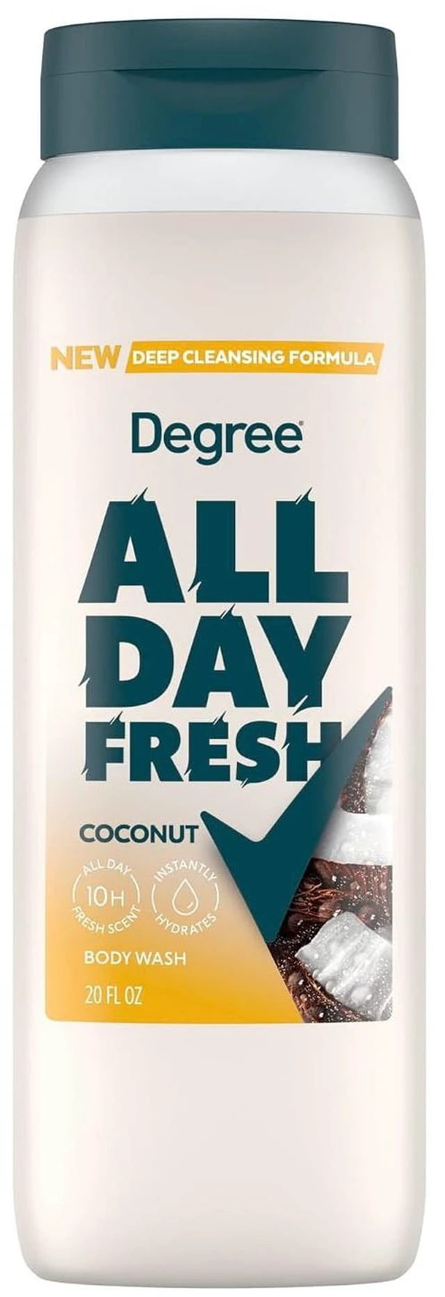 Main image of Degree All Day Fresh Body Wash, Fresh Coconut Deep Cleansing, 20 oz