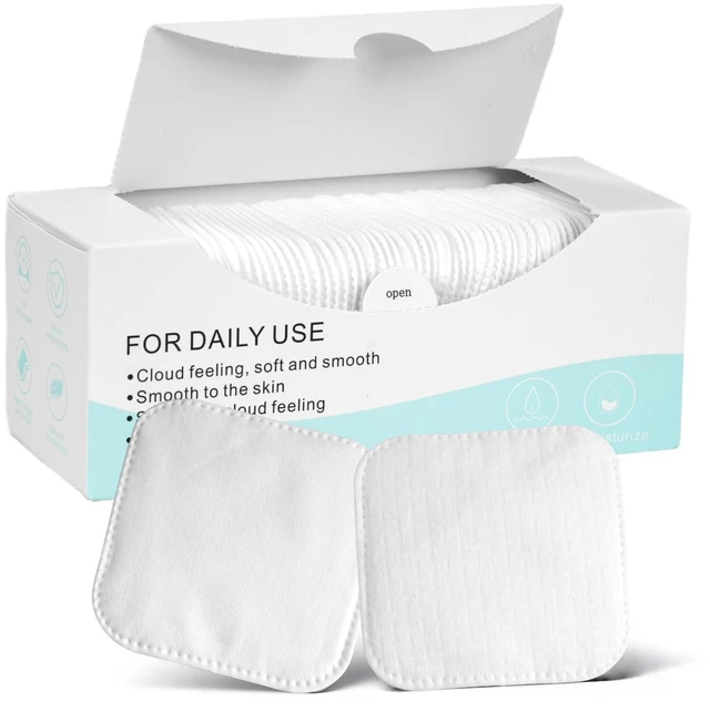 Main image of Large Cotton Pads 70 Count - Triple-Layer Thick, No-Tear and Lint-Free Rounds for Makeup Remover, Toner, Exfoliation and Skincare