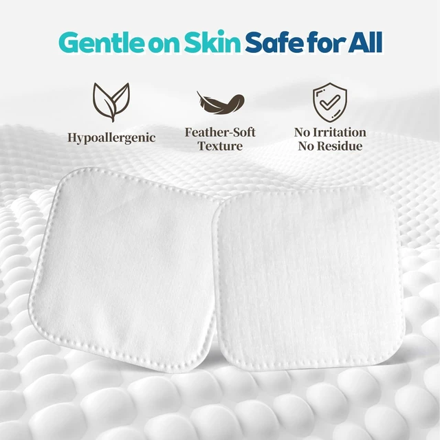 Alt view image 5 of 6 - Large Cotton Pads 70 Count - Triple-Layer Thick, No-Tear and Lint-Free Rounds for Makeup Remover, Toner, Exfoliation and Skincare
