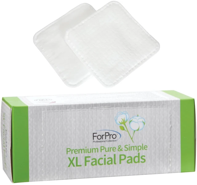 Main image of ForPro Pure & Simple XL 3x3 Inch Facial Pads, 60 Count, Vegan & Cruelty-Free