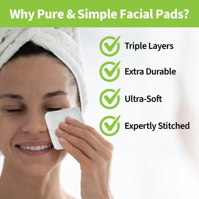 Alt view image 7 of 7 - ForPro Pure & Simple XL 3x3 Inch Facial Pads, 60 Count, Vegan & Cruelty-Free