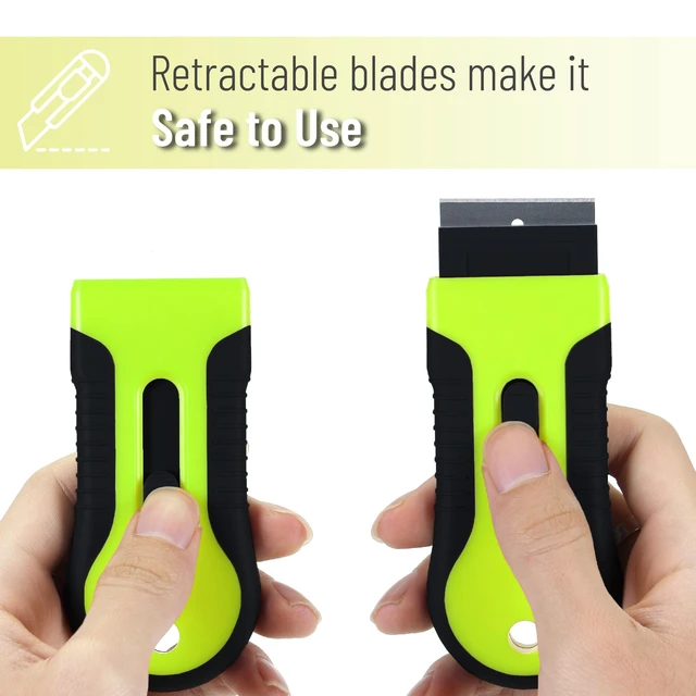 Alt view image 7 of 7 - Bates Razor Blade Scraper Tool, 2 Pack, 30 Extra Stainless Steel Blades, Anti-Slip Ergonomic Handle Design, for Cleaning Window, Paint, Oven, Glass, Stove