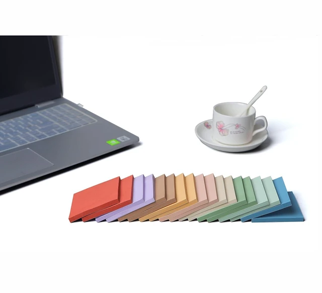 Alt view image 2 of 3 - Sticky Notes 3x3 Inches, 9 Colors, 18 Pads/Pack, 1008 Sheets, Self-Stick Note Pads, 56 Sheets per Pad, for School Home Office, Vintage Color