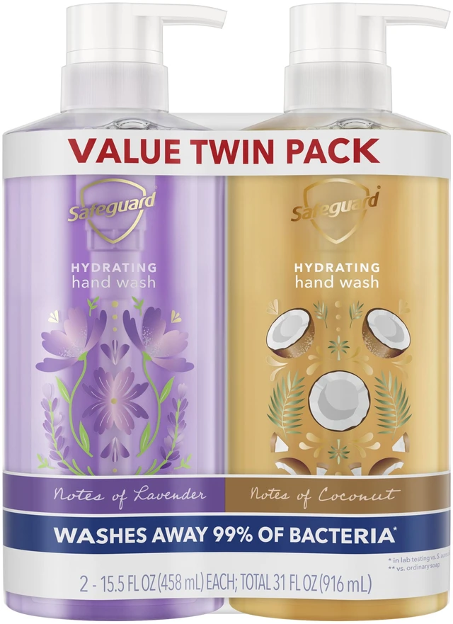 Main image of Safeguard Hand Wash Lavender & Coconut, 15.5 fl oz, Twin Pack