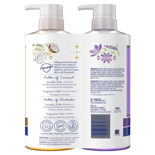 Alt view image 3 of 7 - Safeguard Hand Wash Lavender & Coconut, 15.5 fl oz, Twin Pack