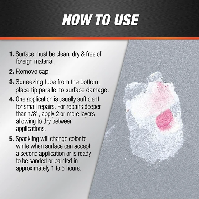 Alt view image 5 of 7 - DAP DryDex Dry Time Indicator Spackling, Pink/White, 1oz (7079800944)