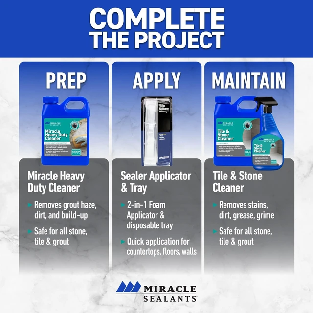 Alt view image 5 of 6 - Miracle Sealants Sealer Applicator and Tray for Tile Stone and Grout Sealers