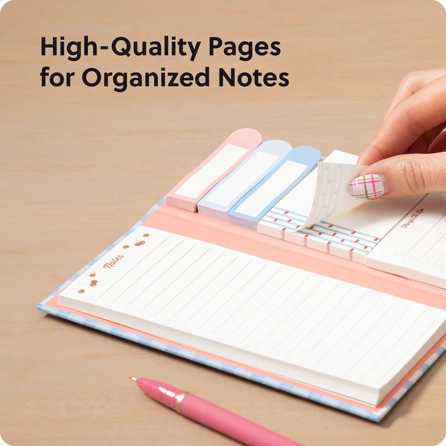 Alt view image 6 of 6 - U Brands Sticky Notebook, Assorted Colors, 7" x 0.71" x 3.03"